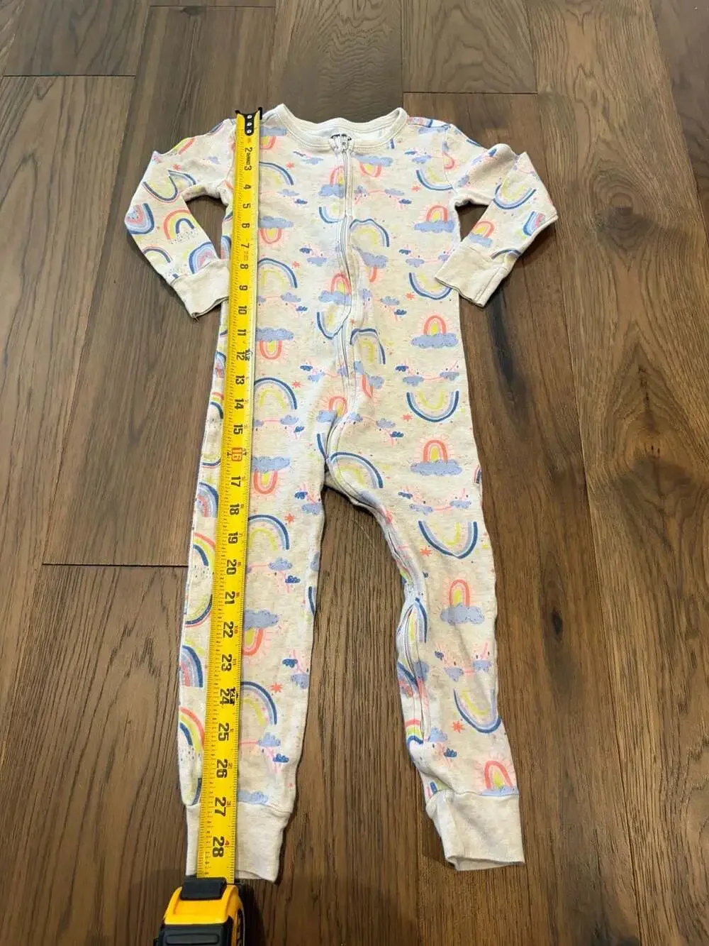 Old Navy Rainbow Cloud Zippered Footless Pajamas